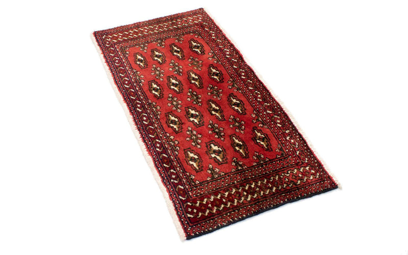 Runner Turkaman Rug - 100 x 50 cm - red