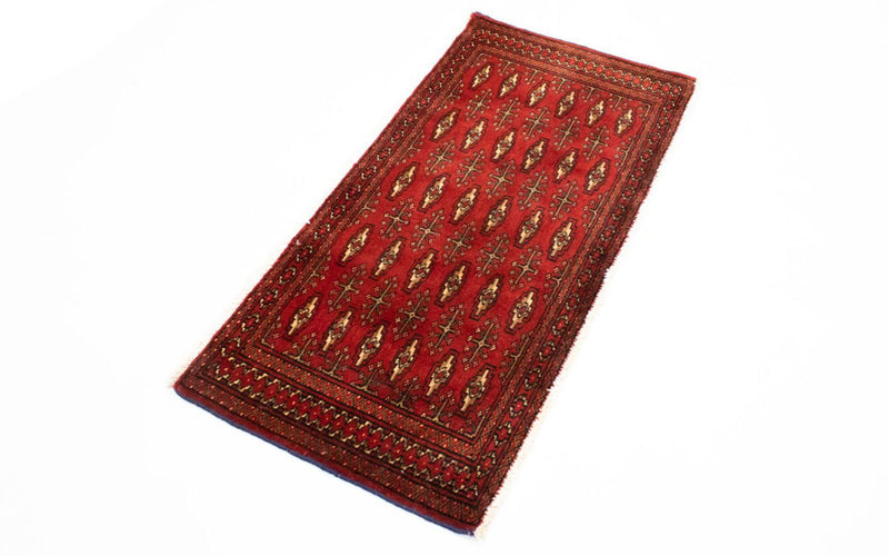 Runner Turkaman Rug - 100 x 50 cm - red