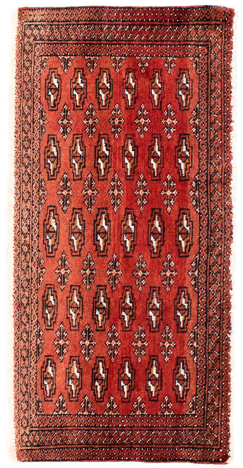 Runner Turkaman Rug - 100 x 50 cm - red