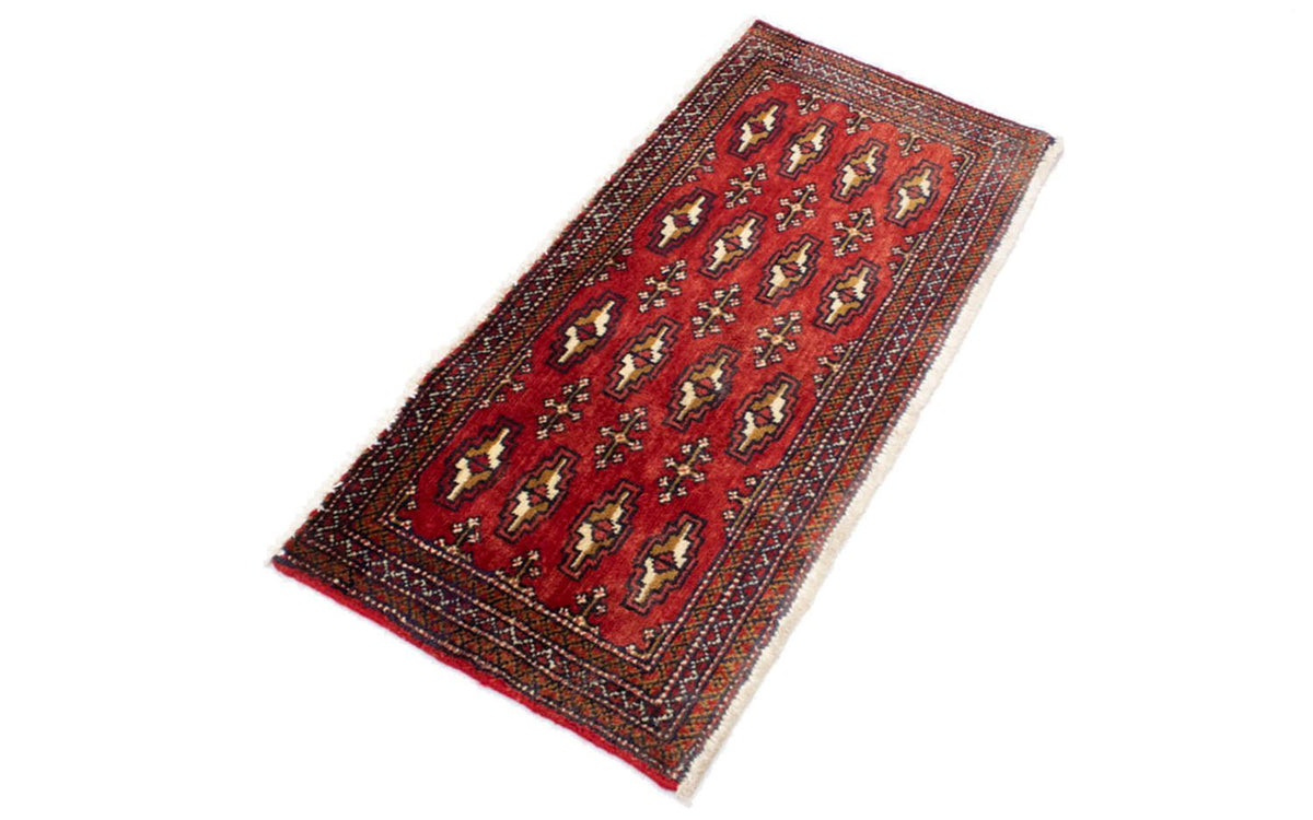 Runner Turkaman Rug - 100 x 50 cm - red