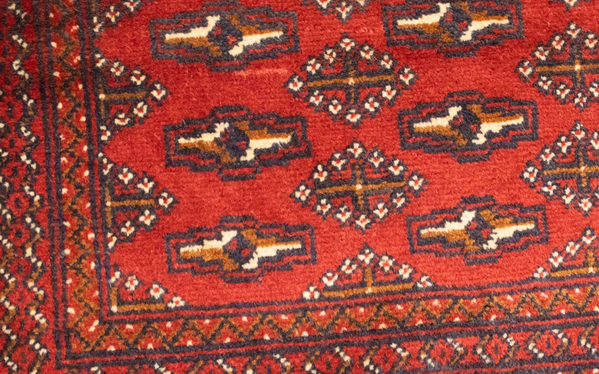 Runner Turkaman Rug - 100 x 50 cm - red