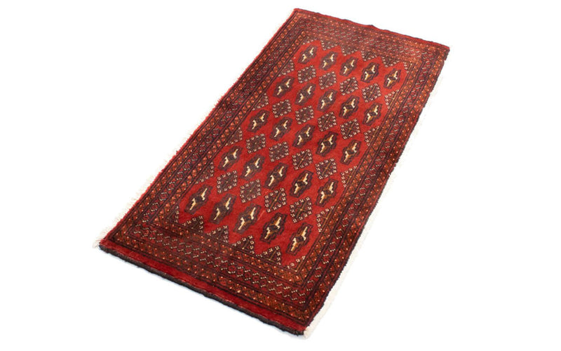 Runner Turkaman Rug - 100 x 50 cm - red