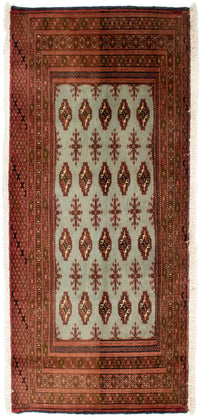 Runner Turkaman Rug - 100 x 50 cm - red
