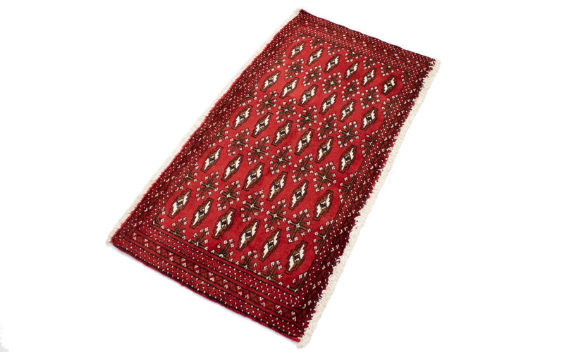 Runner Turkaman Rug - 100 x 50 cm - red
