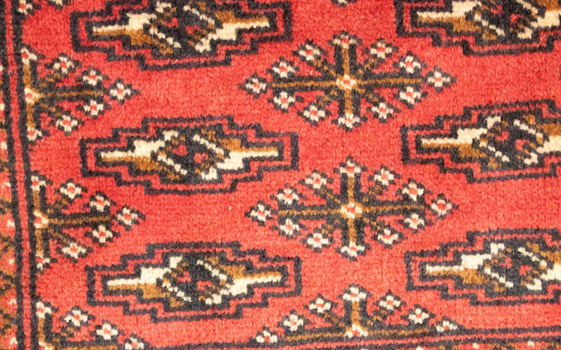 Runner Turkaman Rug - 100 x 50 cm - red