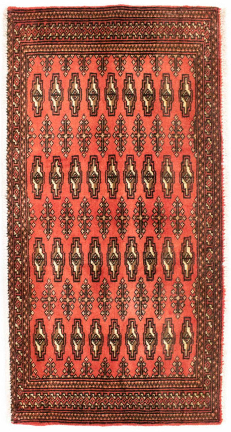 Runner Turkaman Rug - 100 x 50 cm - rust