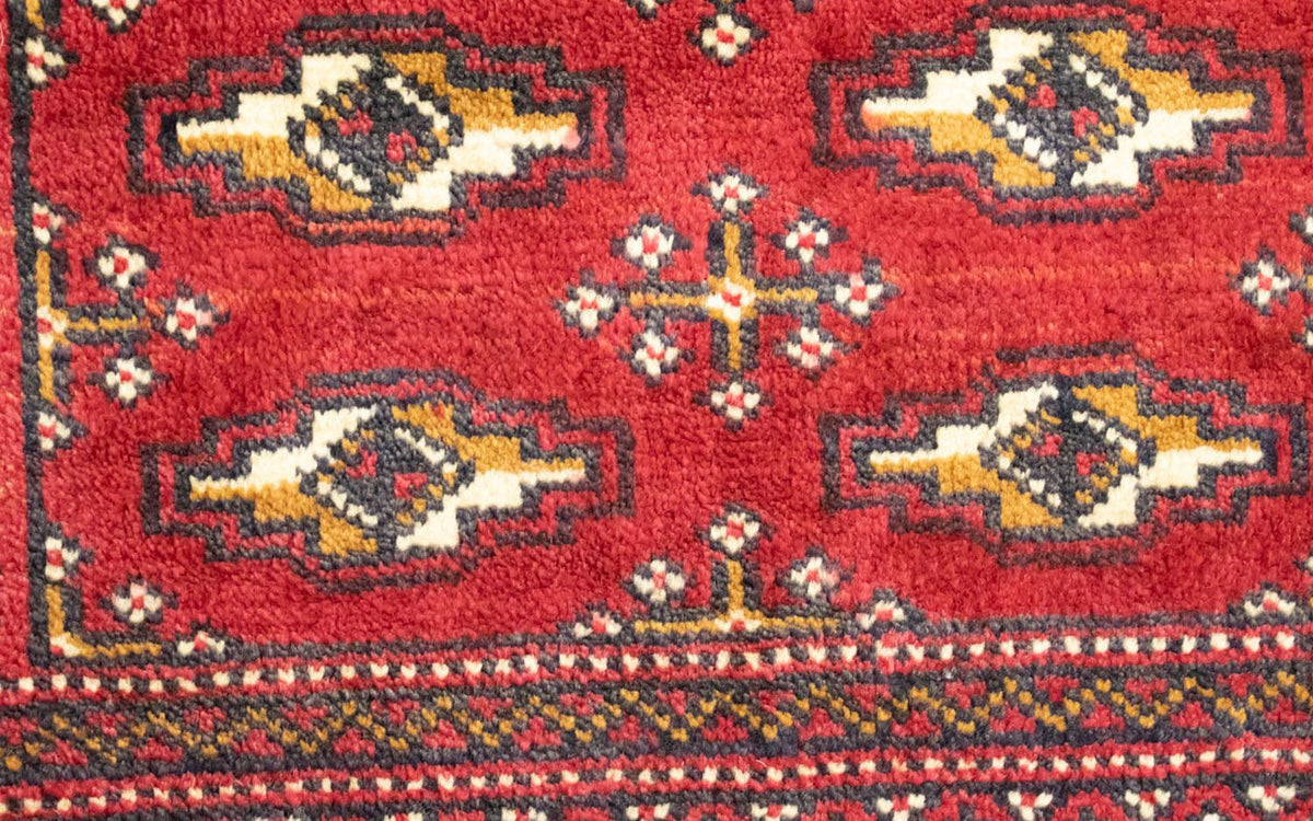 Runner Turkaman Rug - 100 x 50 cm - red
