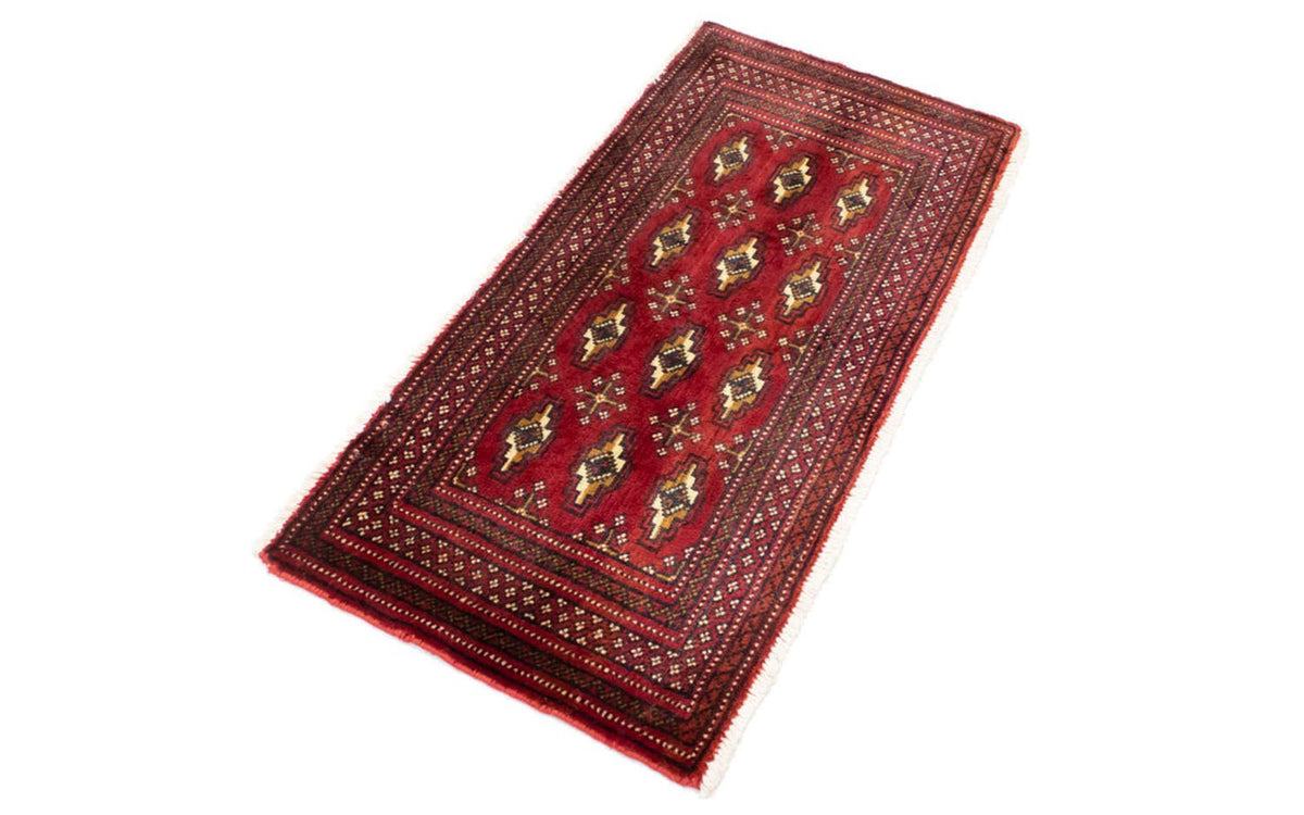 Runner Turkaman Rug - 100 x 50 cm - red