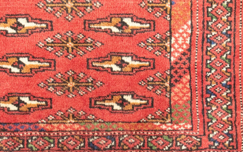 Runner Turkaman Rug - 100 x 50 cm - red