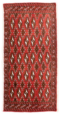 Runner Turkaman Rug - 100 x 50 cm - red