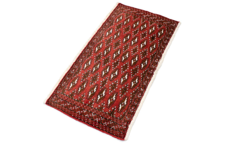 Runner Turkaman Rug - 100 x 50 cm - red