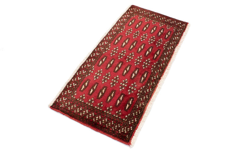 Runner Turkaman Rug - 100 x 50 cm - red