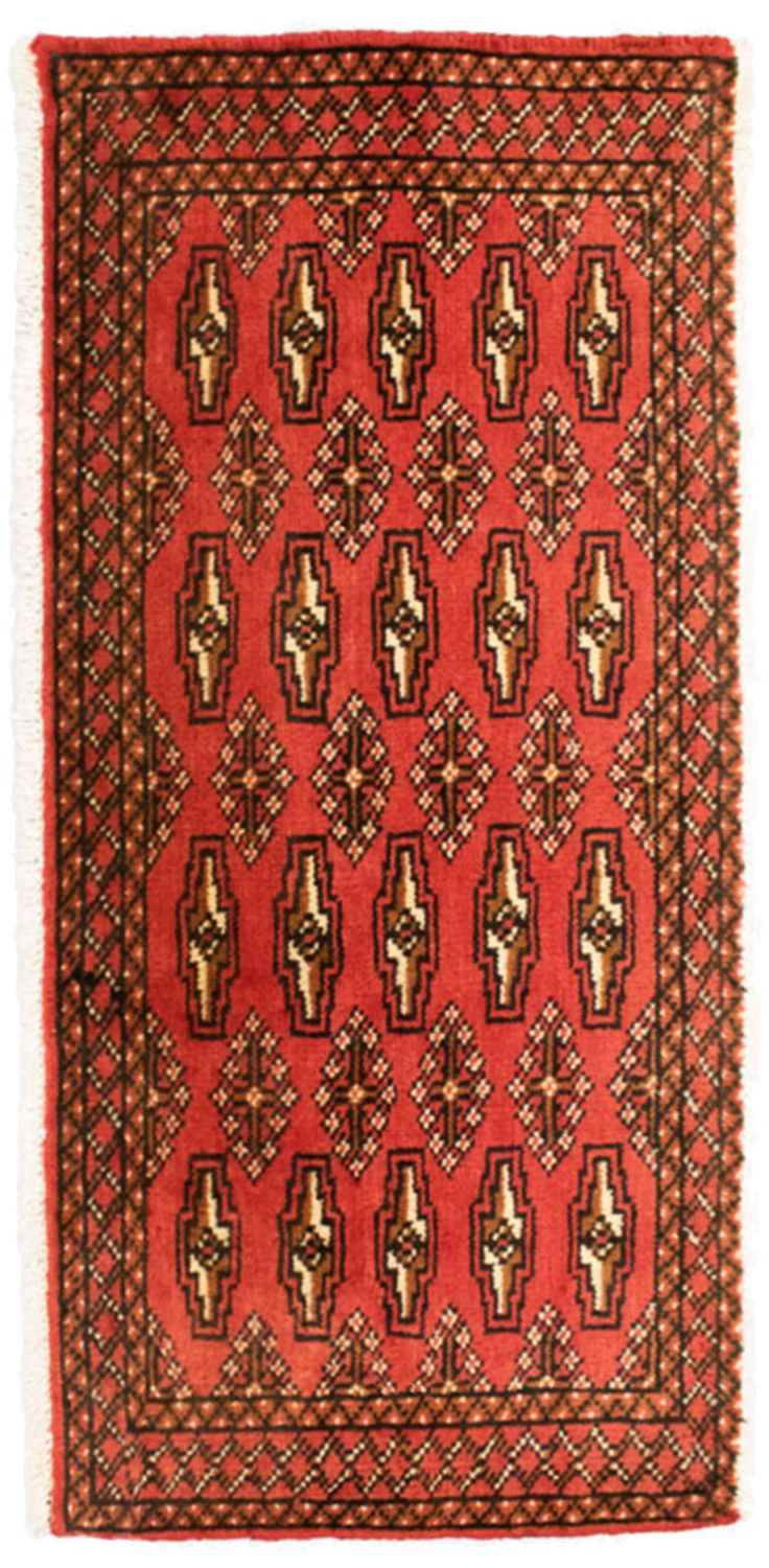 Runner Turkaman Rug - 100 x 50 cm - red