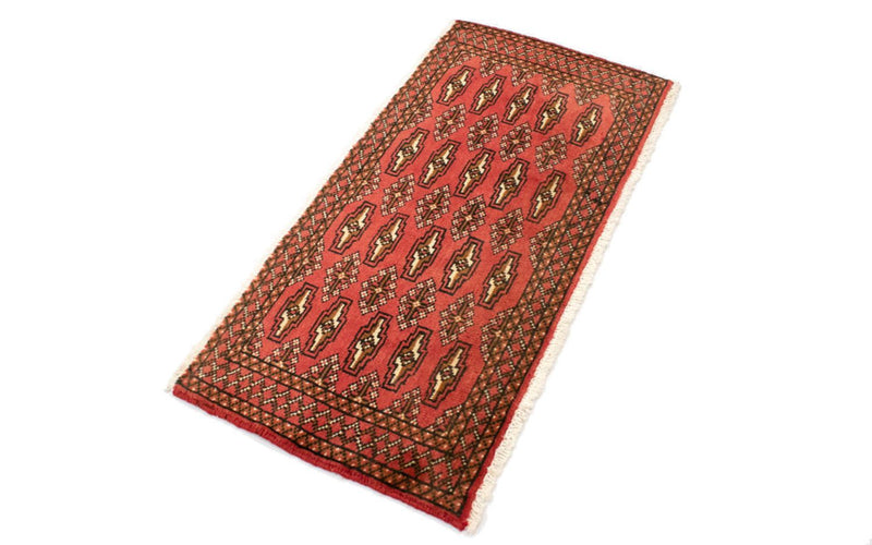 Runner Turkaman Rug - 100 x 50 cm - red