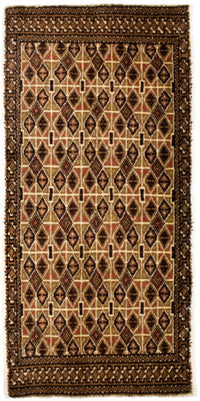 Runner Turkaman Rug - 100 x 50 cm - multicolored