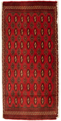Turkaman Rug - 130 x 60 cm - red