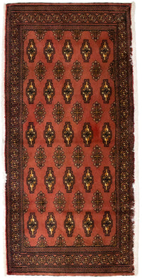 Turkaman Rug - 130 x 60 cm - rust