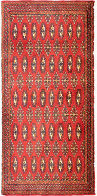 Turkaman Rug - 130 x 60 cm - red