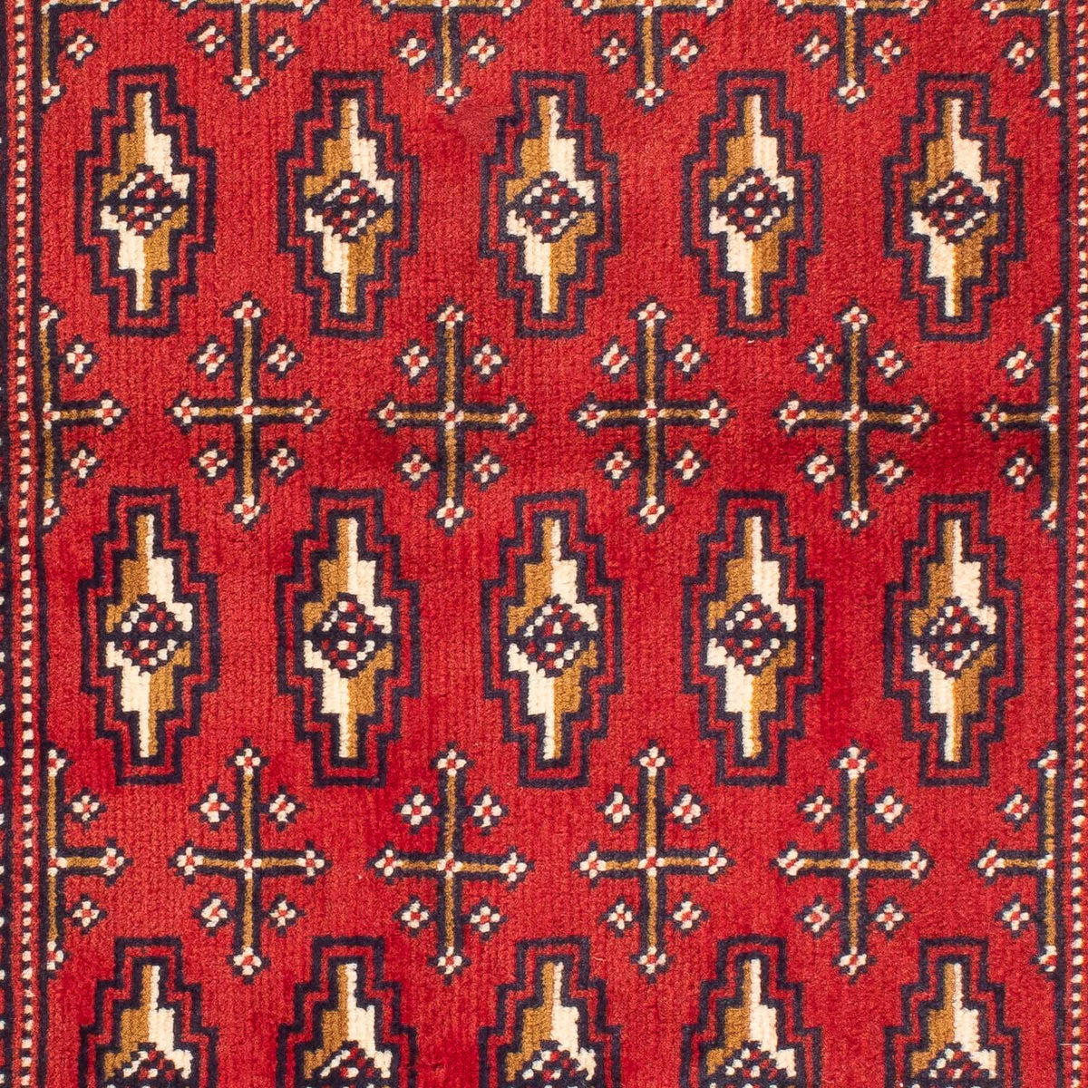 Runner Turkaman Rug - 100 x 50 cm - dark red