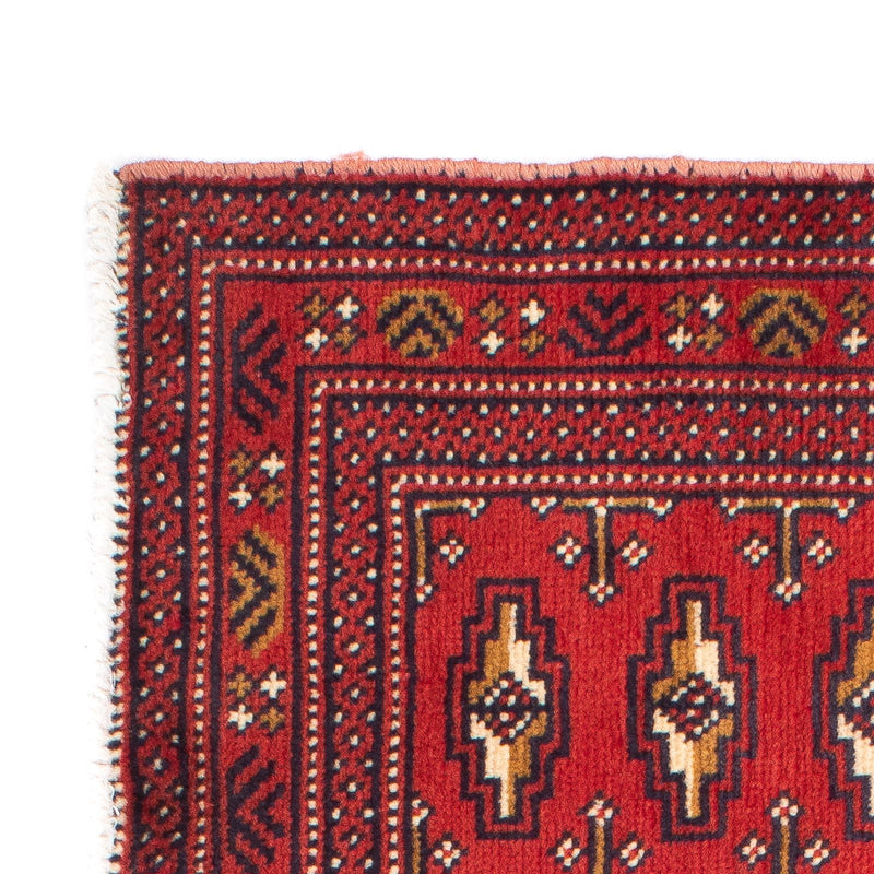 Runner Turkaman Rug - 100 x 50 cm - dark red