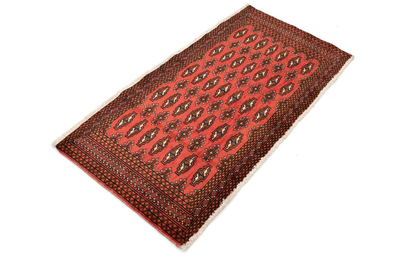 Turkaman Rug - 130 x 60 cm - red