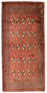 Turkaman Rug - 130 x 60 cm - rust