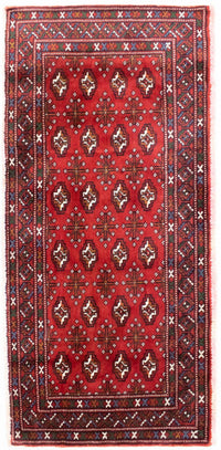 Turkaman Rug - 130 x 60 cm - red