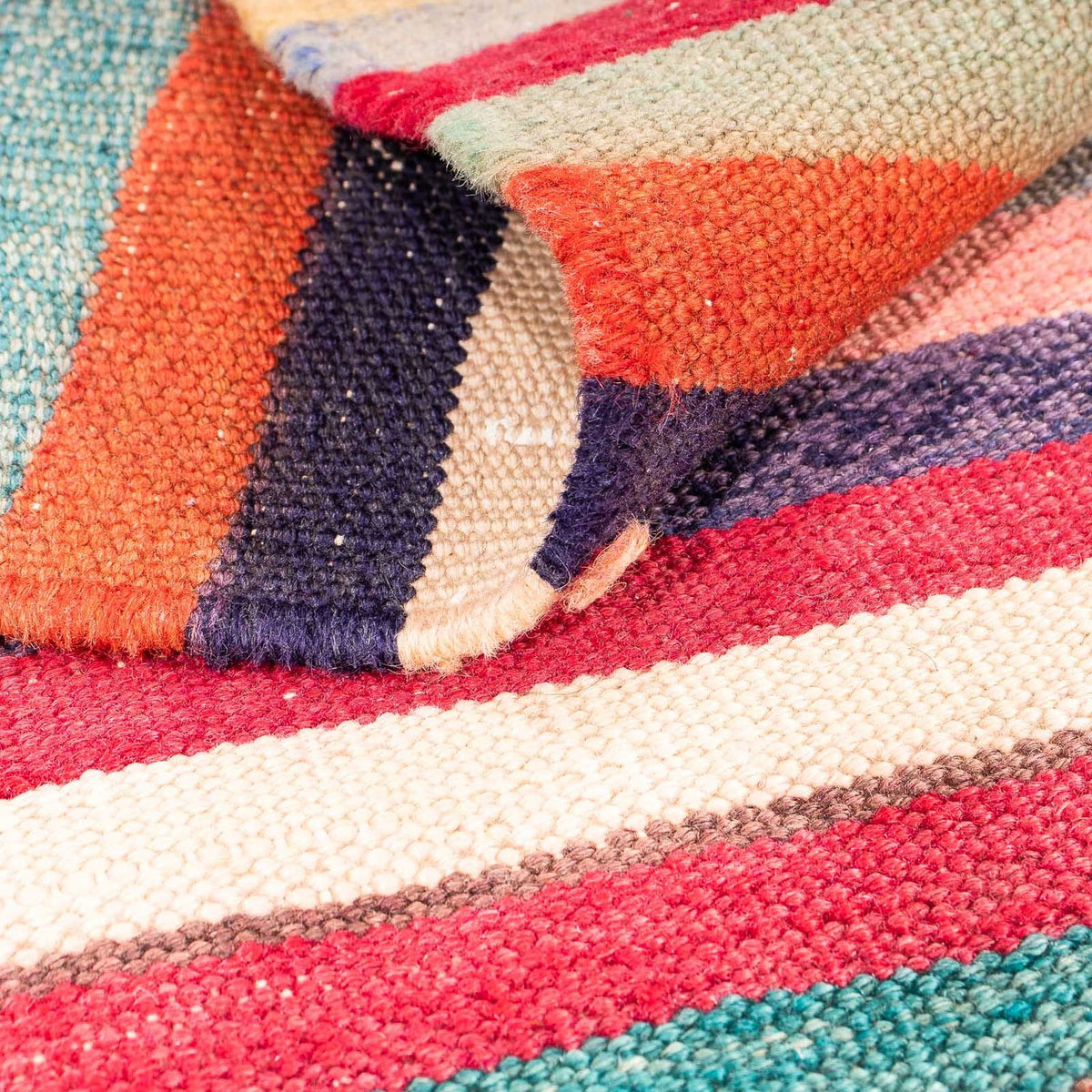 Kelim Rug - Old - 190 x 145 cm - multicolored