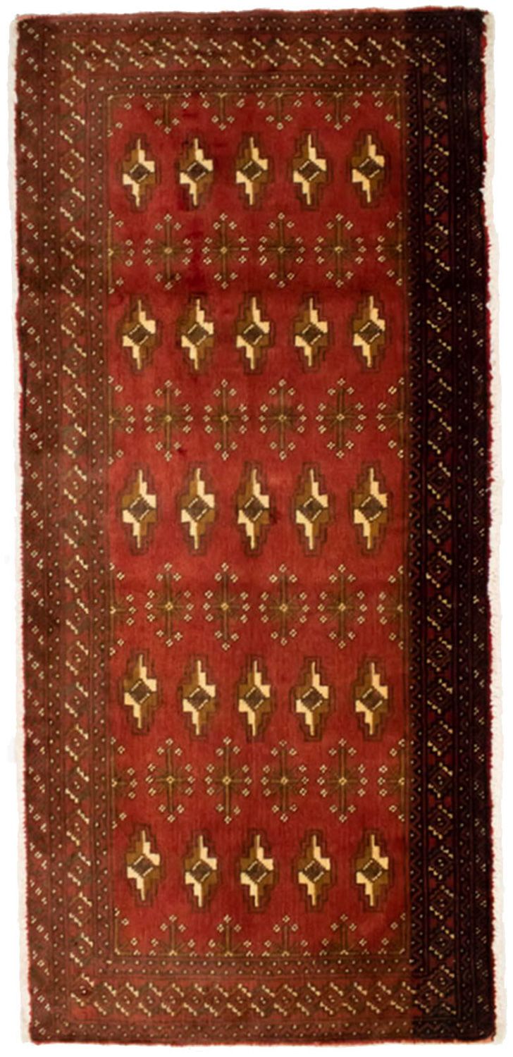 Turkaman Rug - 130 x 60 cm - rust
