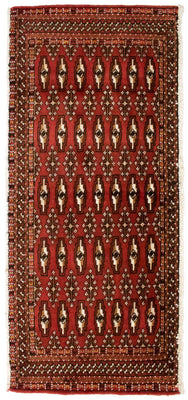 Turkaman Rug - 130 x 60 cm - red