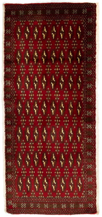 Turkaman Rug - 130 x 60 cm - red
