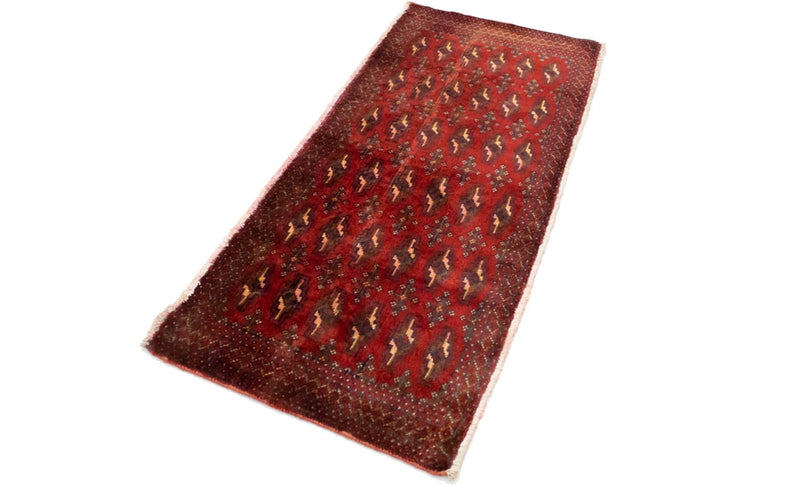 Turkaman Rug - 130 x 60 cm - red
