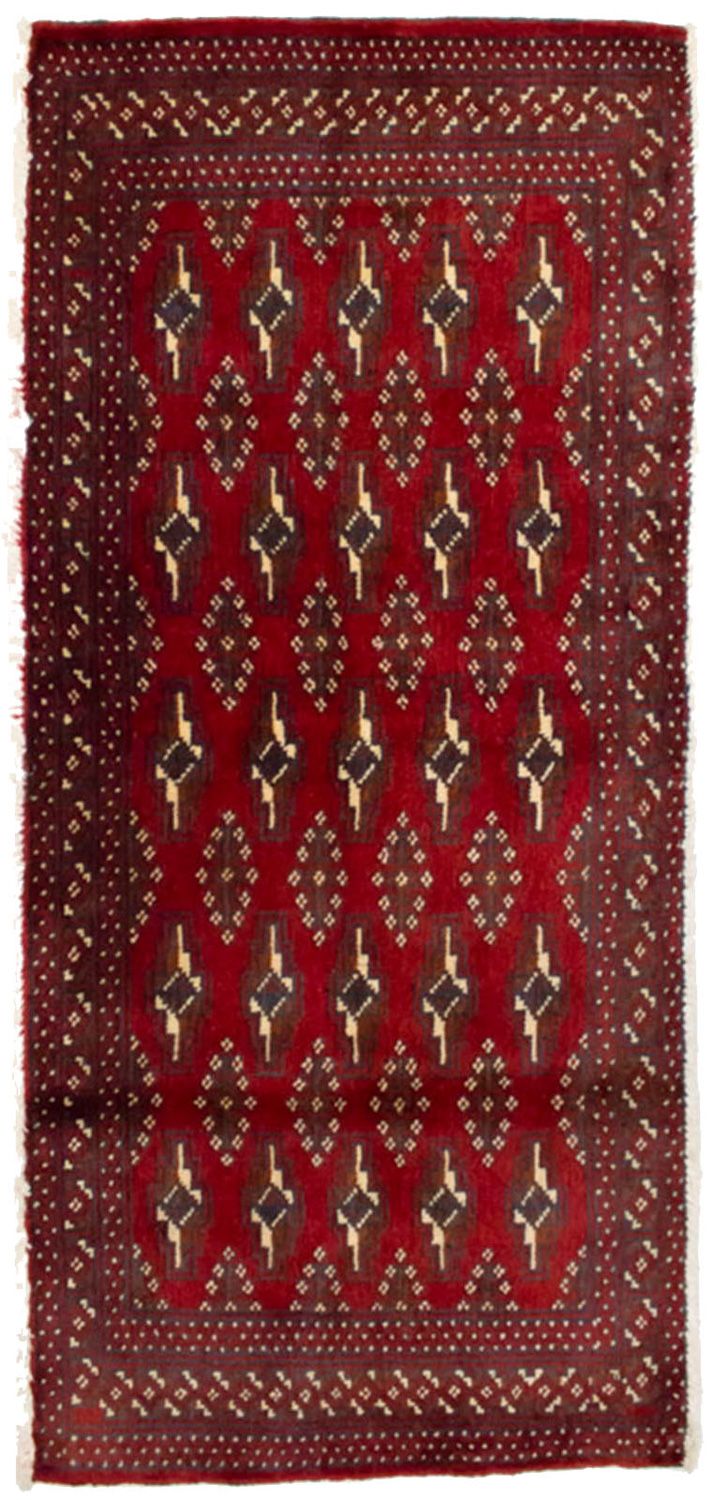 Turkaman Rug - 130 x 60 cm - red
