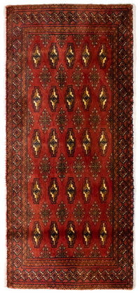 Turkaman Rug - 130 x 60 cm - rust