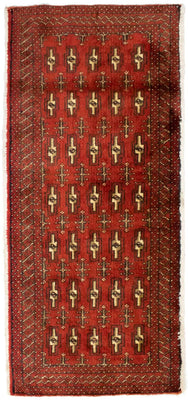 Turkaman Rug - 130 x 60 cm - red