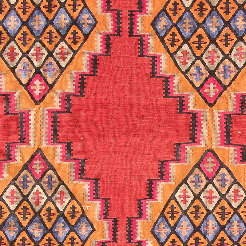 Runner Kelim Rug - Old - 395 x 180 cm - red