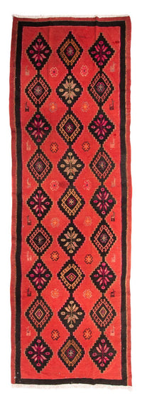 Runner Kelim Rug - Old - 400 x 140 cm - multicolored