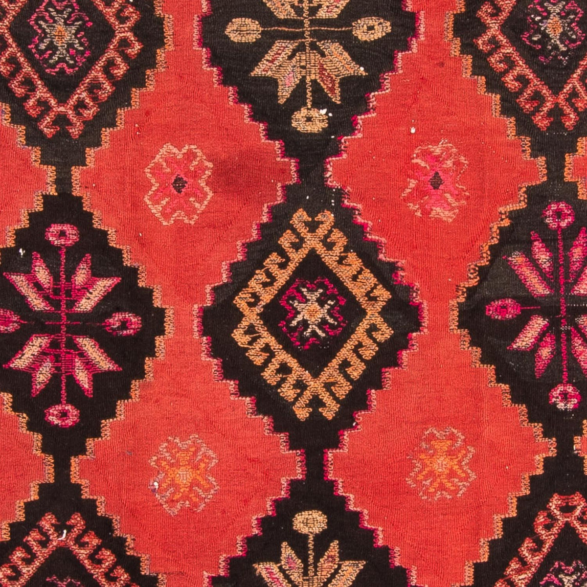 Runner Kelim Rug - Old - 400 x 140 cm - multicolored