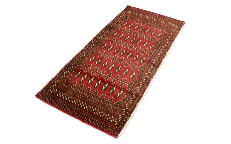Turkaman Rug - 130 x 60 cm - rust