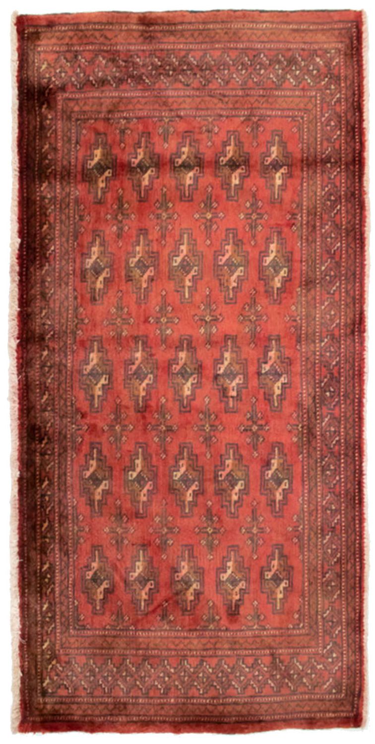 Turkaman Rug - 130 x 60 cm - rust