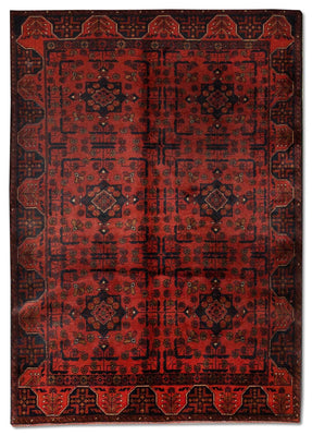 Afghan Rug - Kunduz - 186 x 122 cm - red