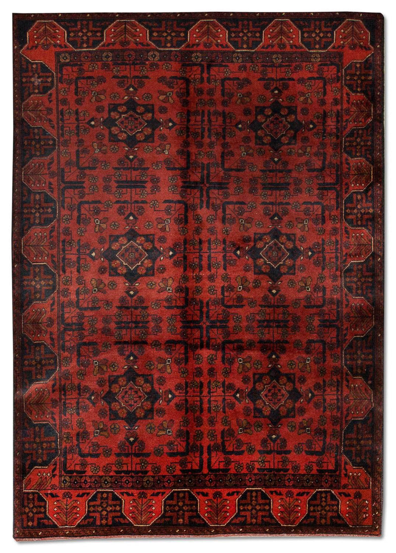 Afghan Rug - Kunduz - 186 x 122 cm - red