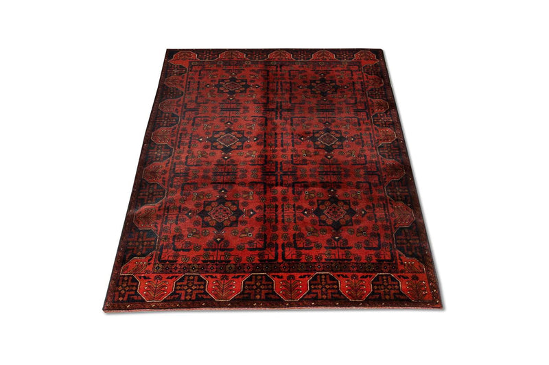 Afghan Rug - Kunduz - 186 x 122 cm - red
