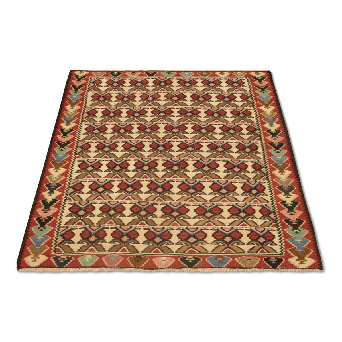 Kelim Rug - Old - 143 x 119 cm - beige
