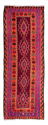 Runner Kelim Rug - Old - 390 x 141 cm - multicolored