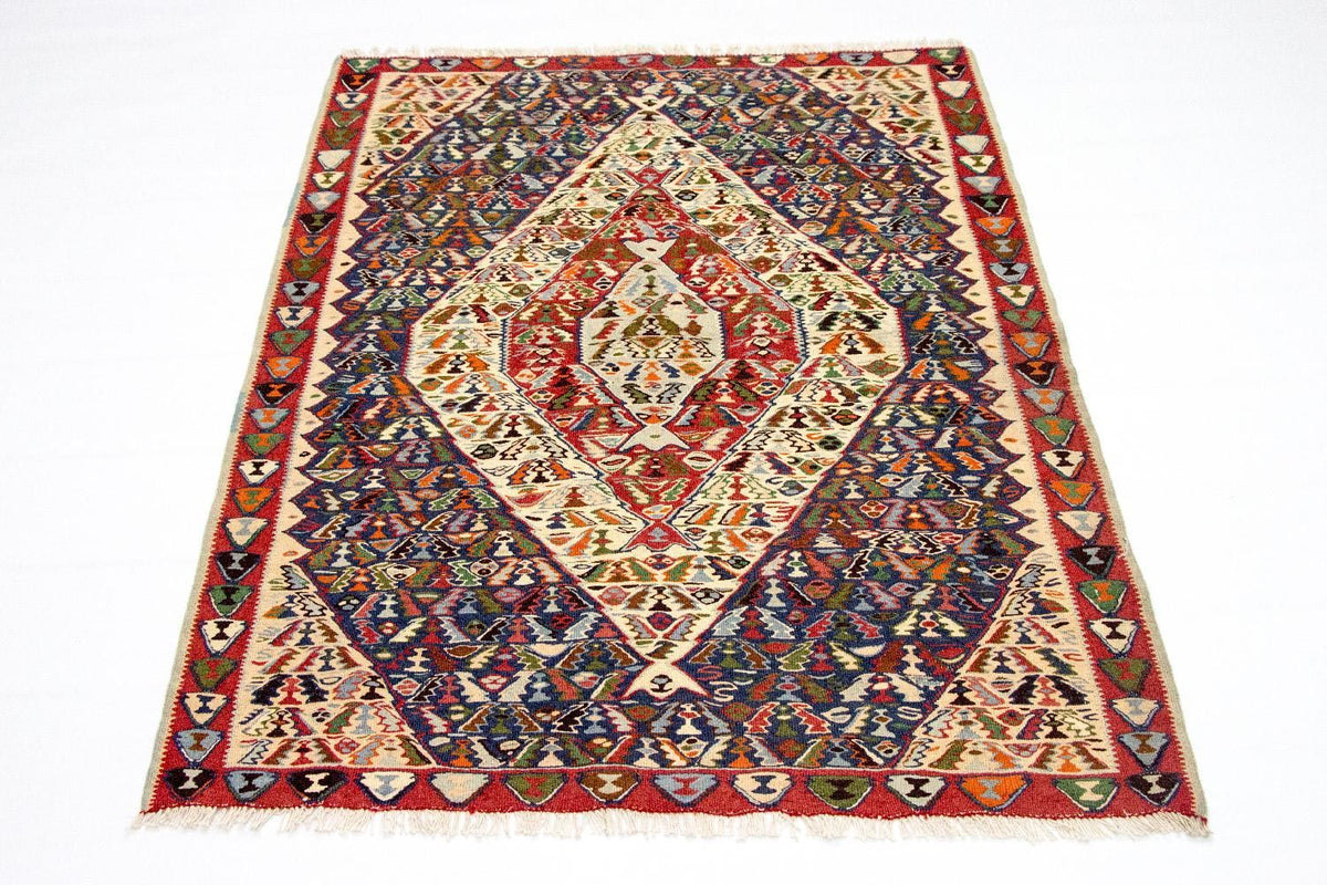 Kelim Rug - Old - 153 x 119 cm - blue