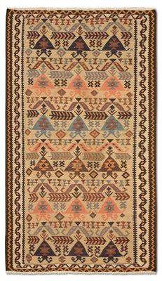 Runner Kelim Rug - Old - 195 x 108 cm - beige