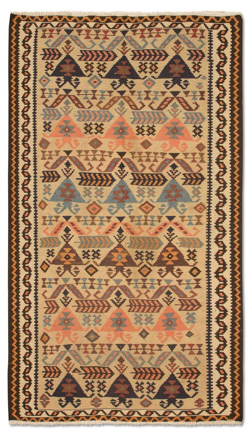 Runner Kelim Rug - Old - 195 x 108 cm - beige