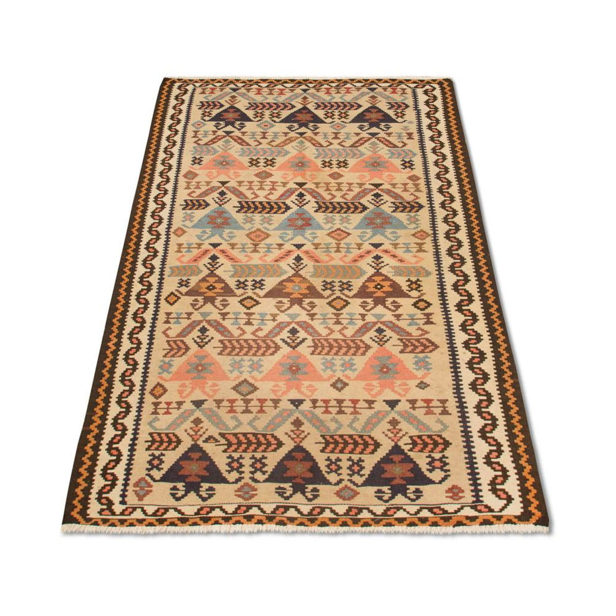 Runner Kelim Rug - Old - 195 x 108 cm - beige