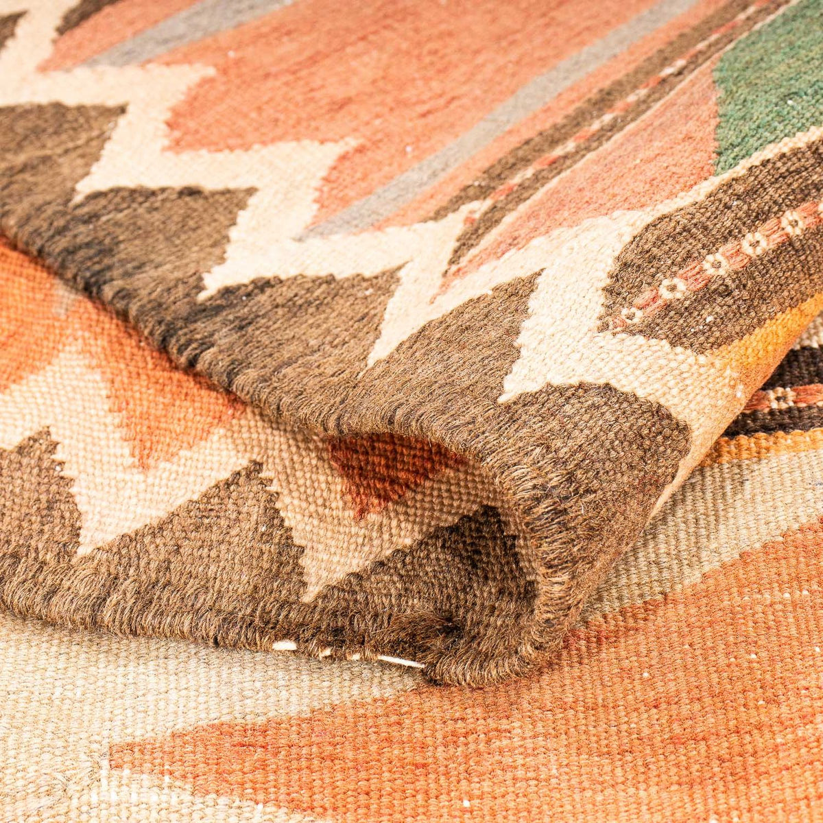 Runner Kelim Rug - Old - 340 x 160 cm - multicolored